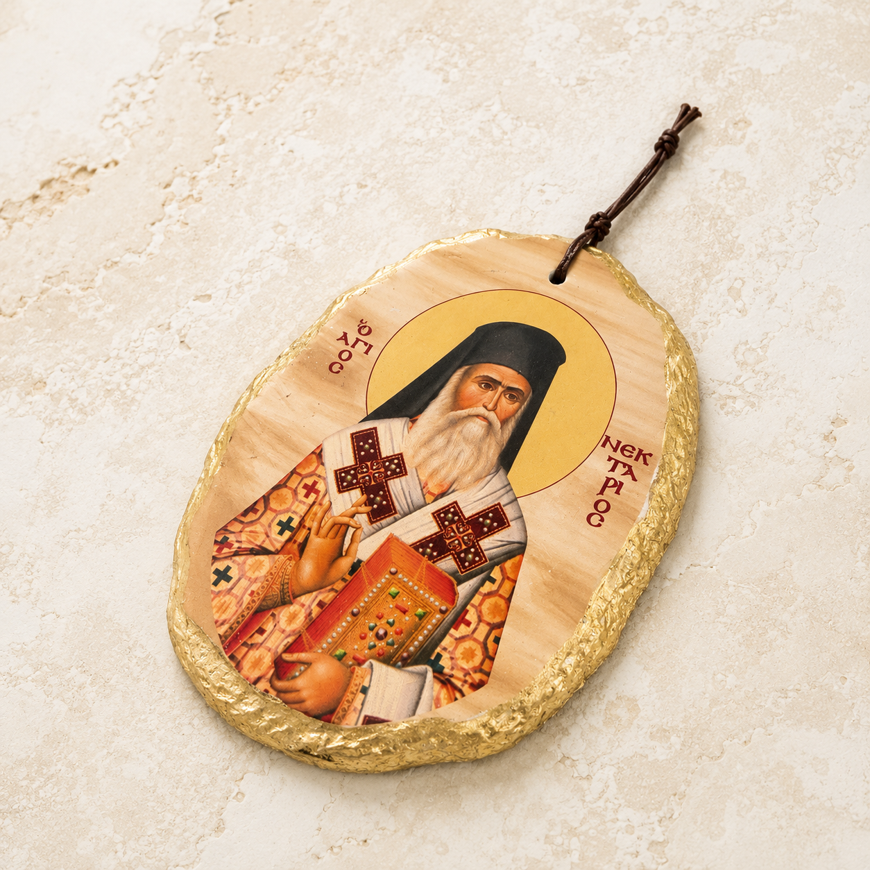 Saint Nektarios Ceramic Icon