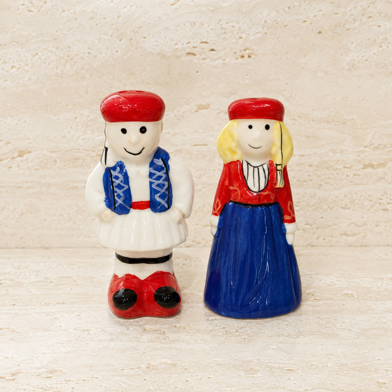 Tsolias & Amalia Ceramic Salt & Pepper Shaker Set