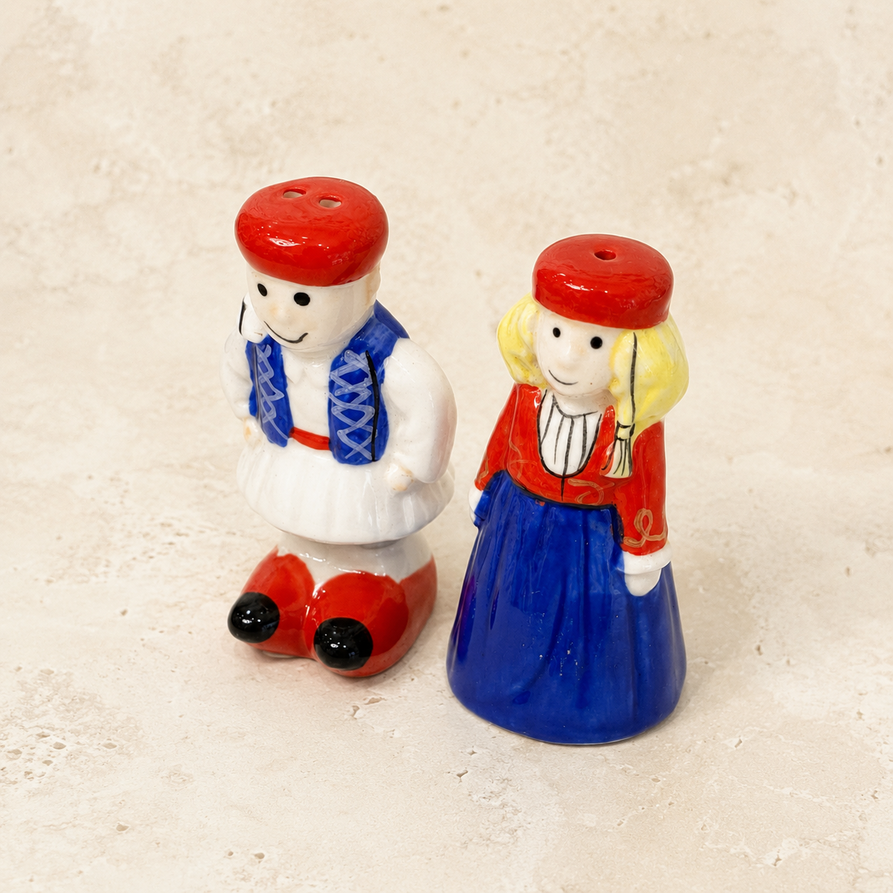 Tsolias & Amalia Ceramic Salt & Pepper Shaker Set