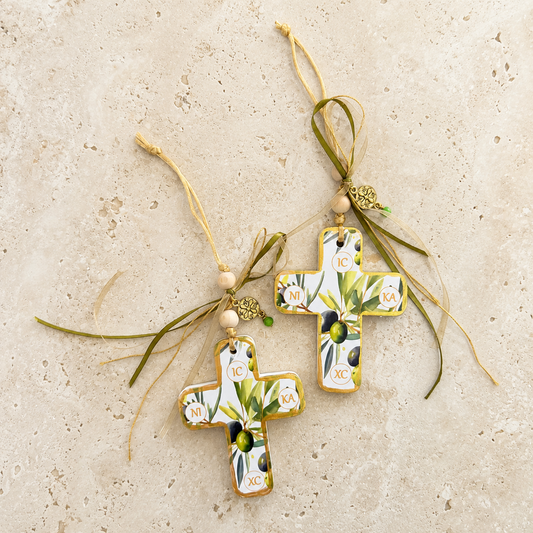 Olive Nika Ceramic Cross