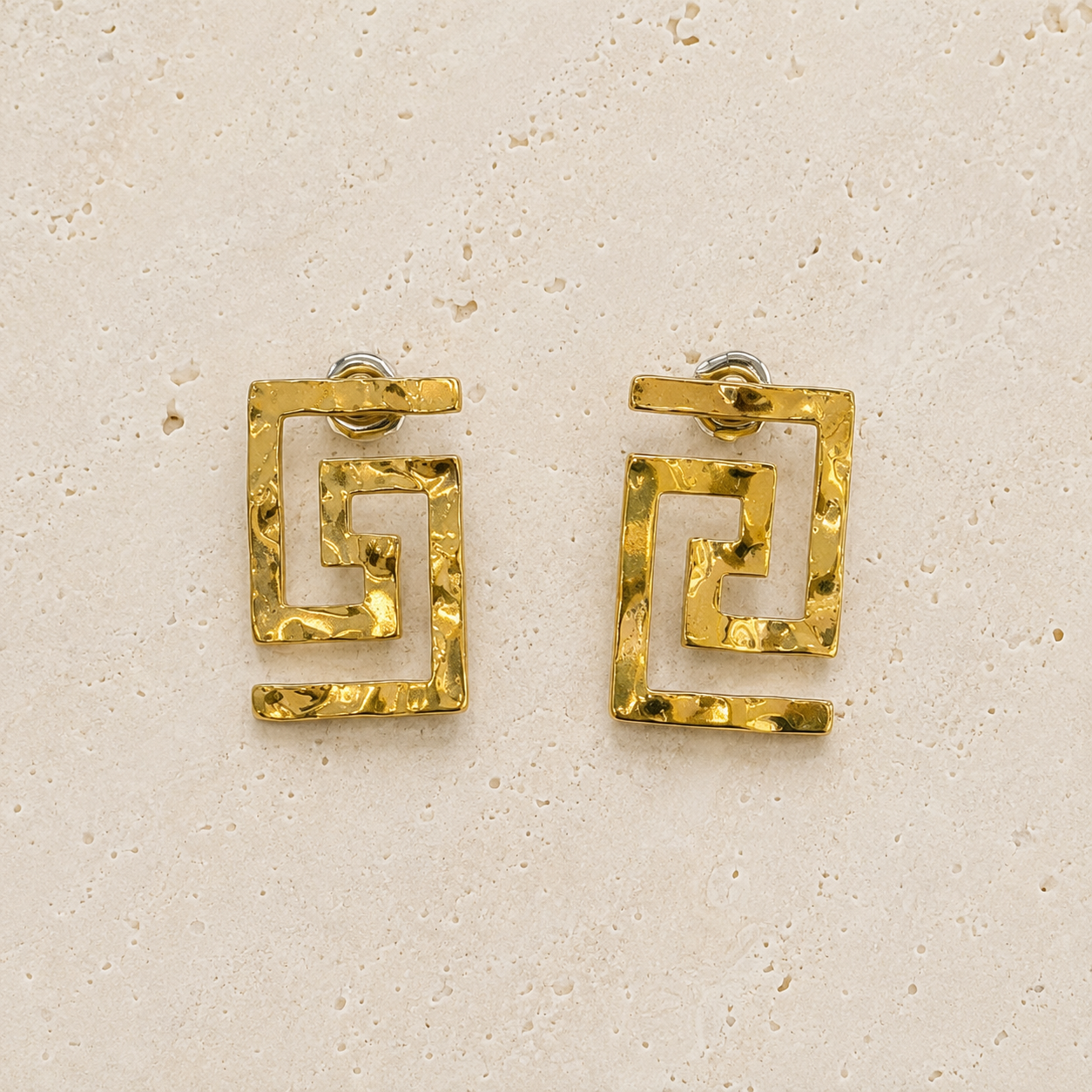 Greek Key Stud Earrings