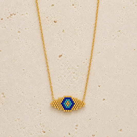 Evil Eye Handwoven Necklace