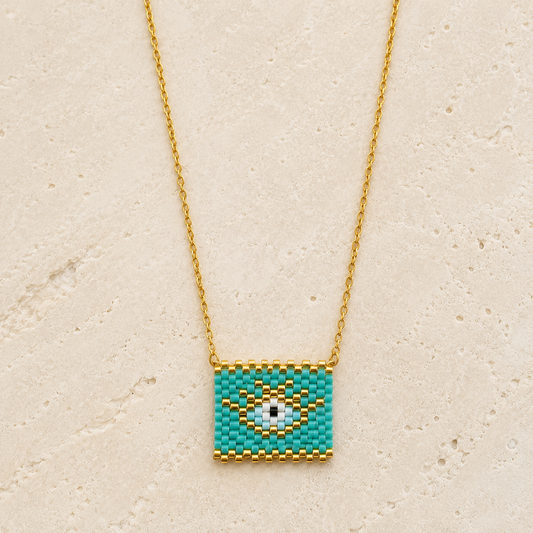 Evil Eye Handwoven Statement Necklace