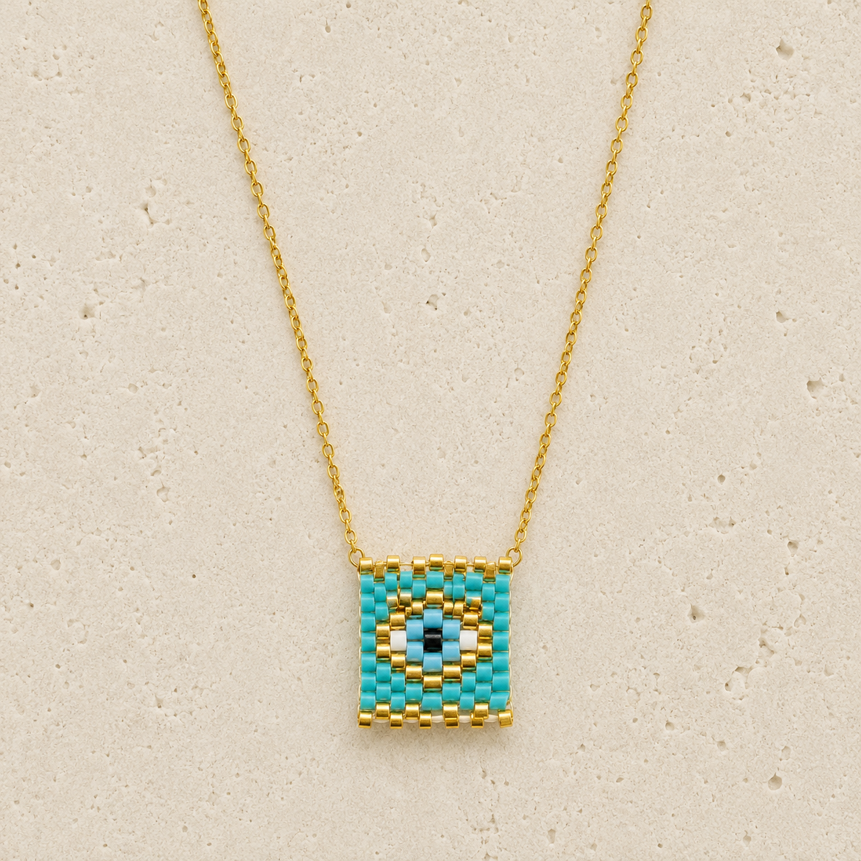Evil Eye Crochet Necklace