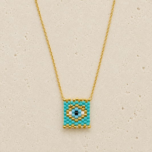 Evil Eye Handwoven Necklace