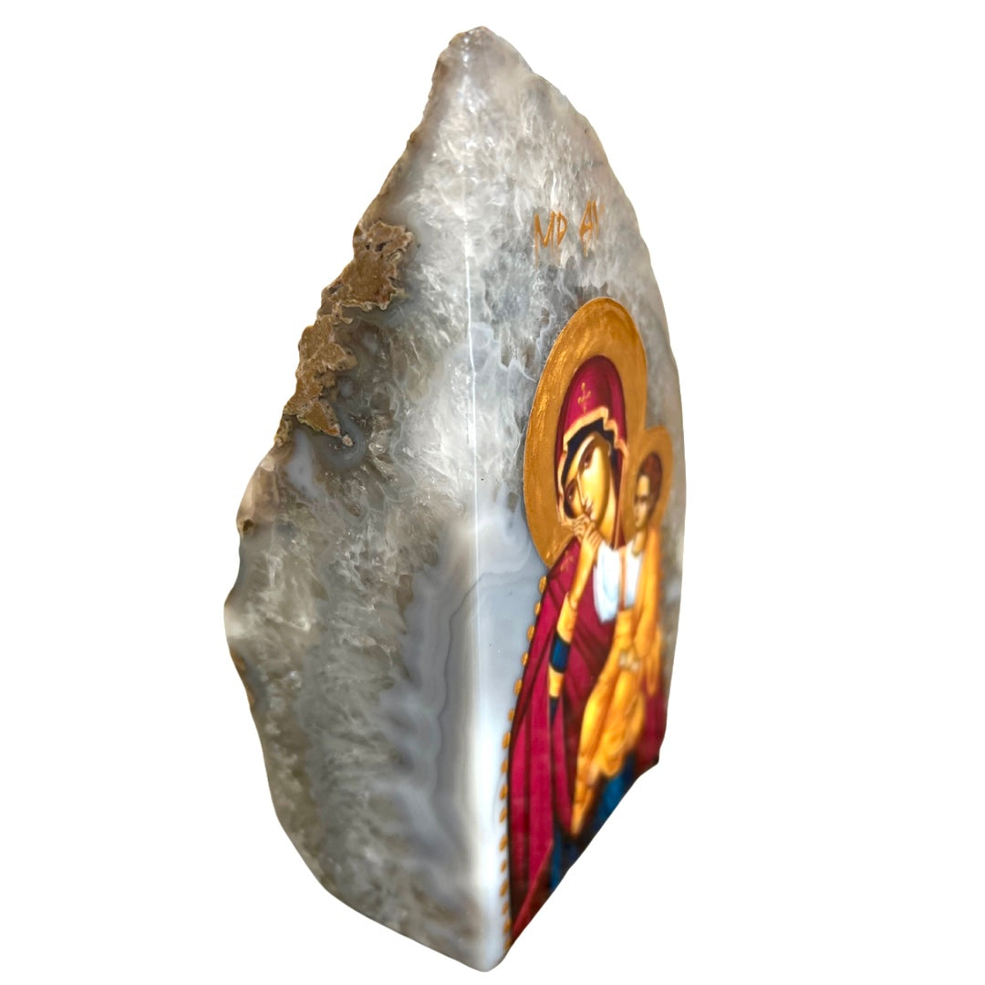 Brazilian Crystal Block - Mary And Jesus