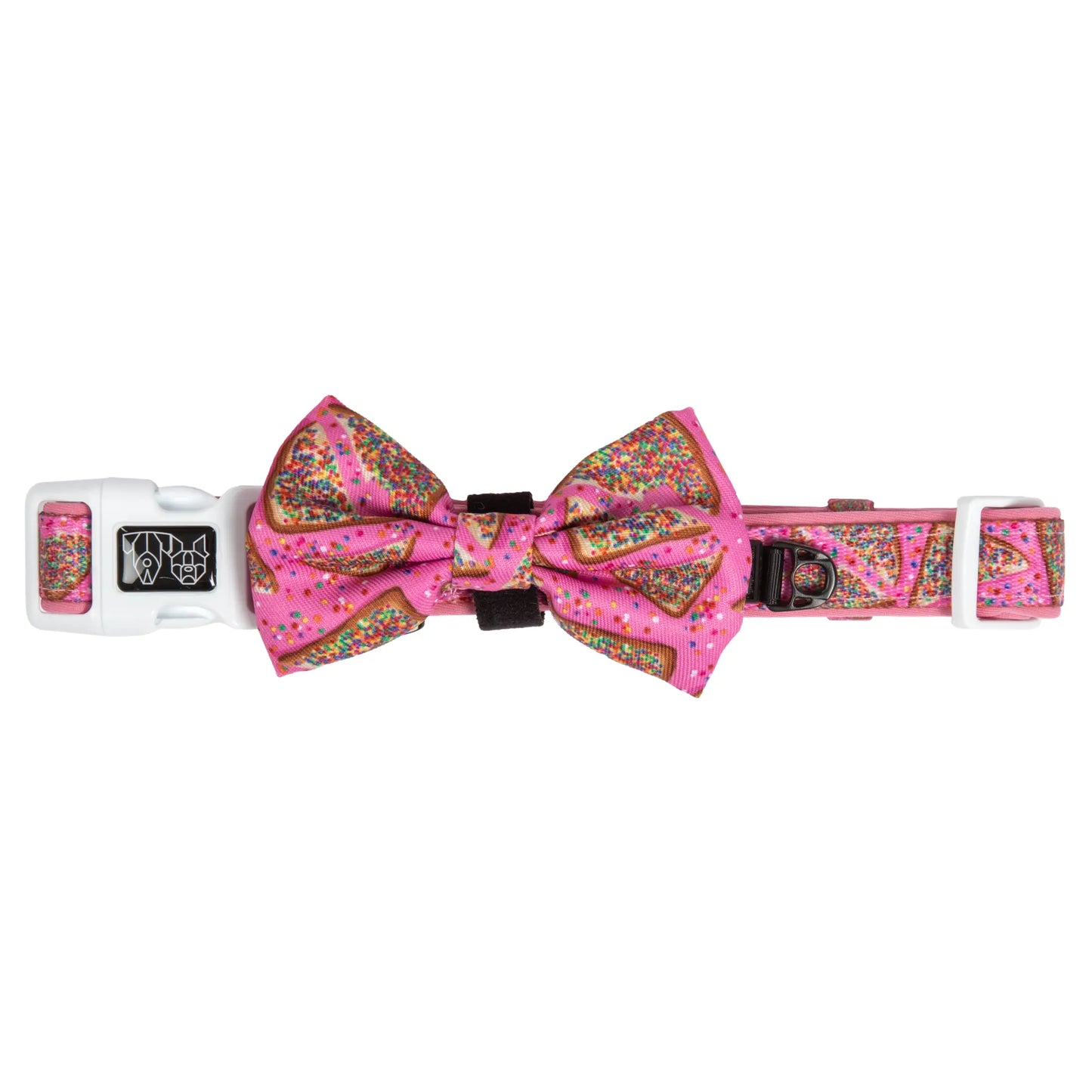 Dog Collar & Bow Tie - Pink Fairy Bread