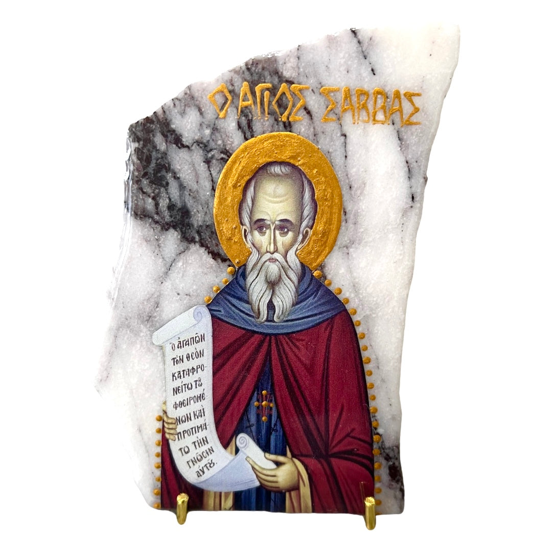 Saint Savvas On Marble