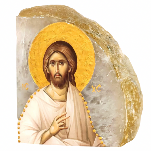 Brazilian Crystal Block - Jesus