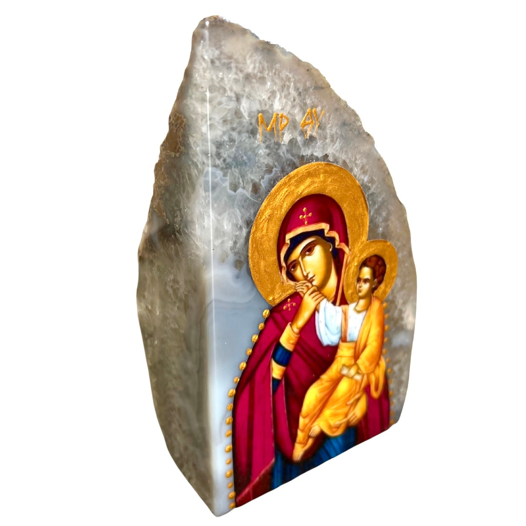 Brazilian Crystal Block - Mary And Jesus