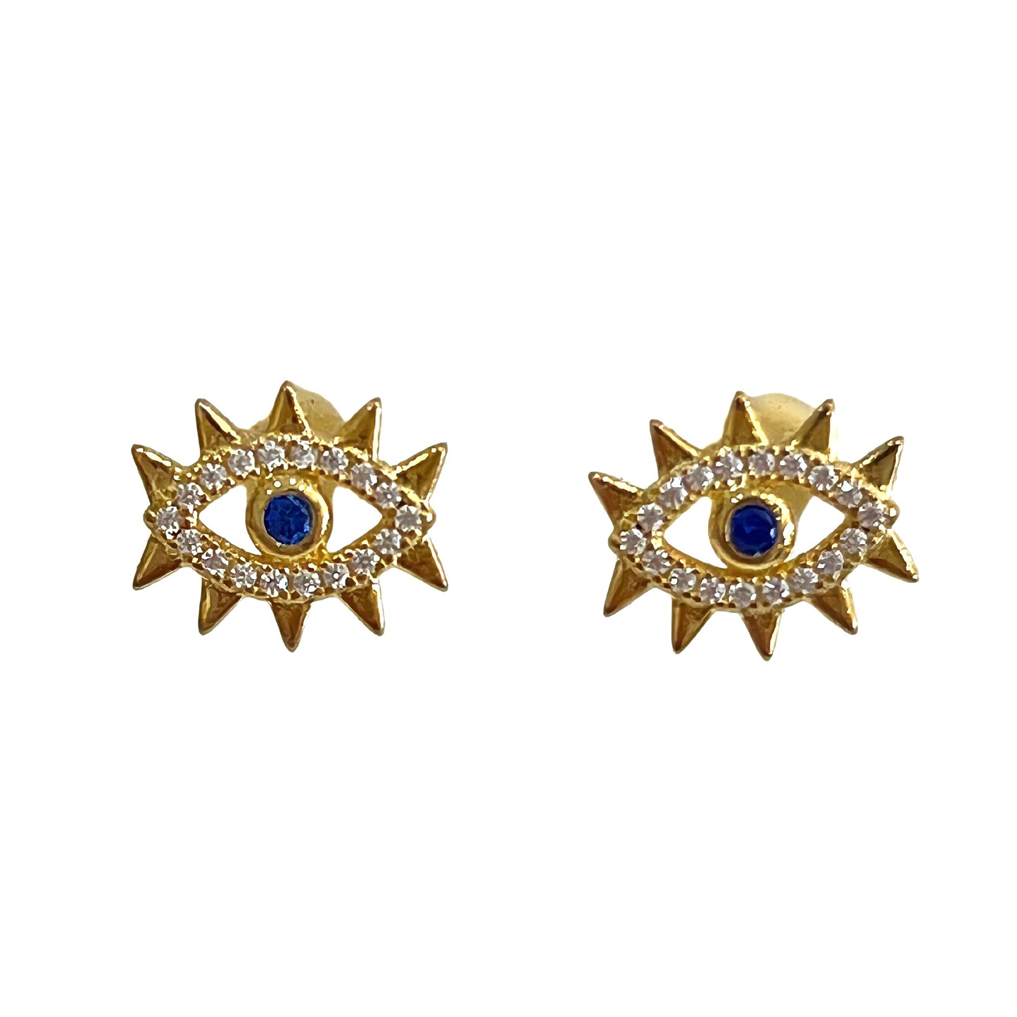 Golden Sun Eye Earrings