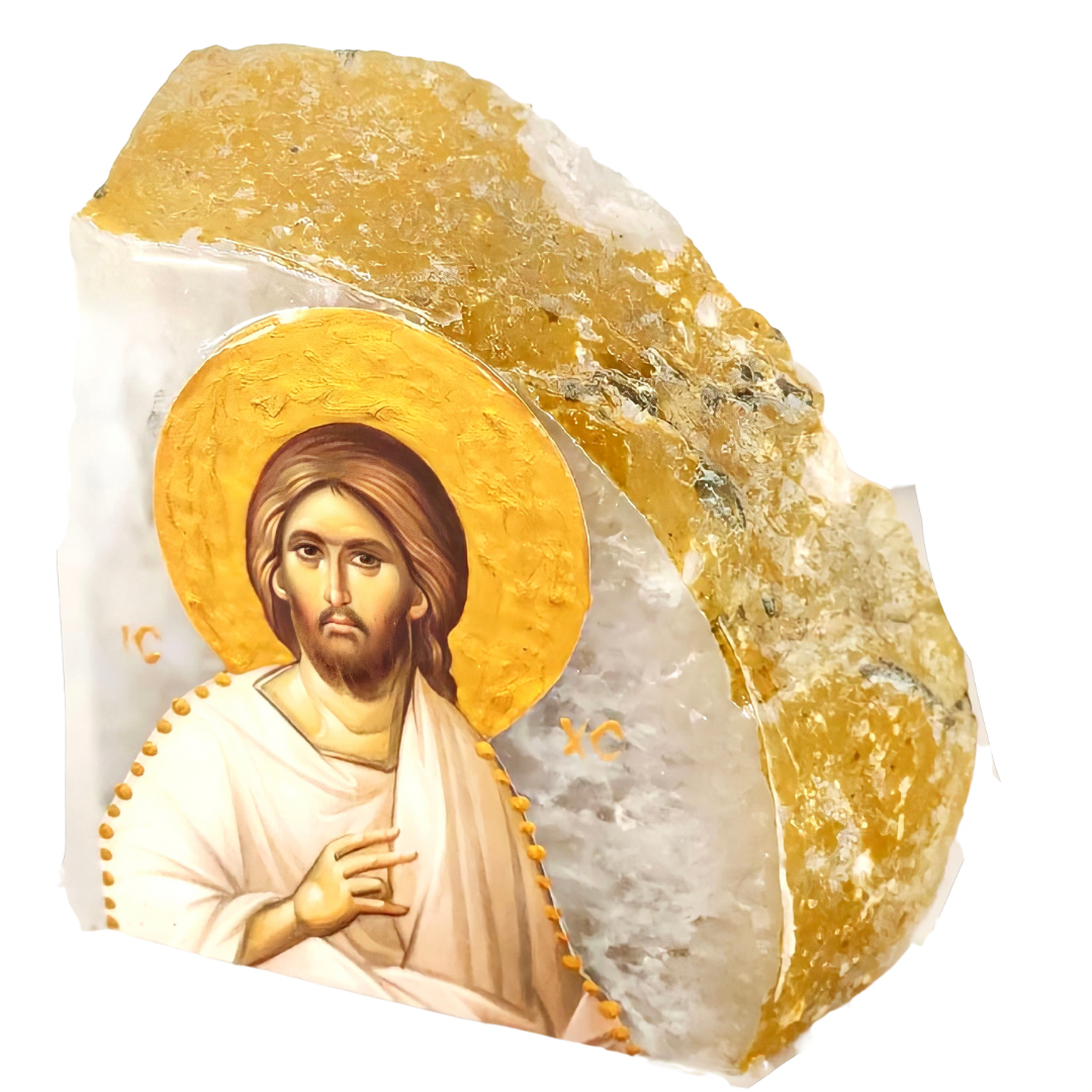 Brazilian Crystal Block - Jesus