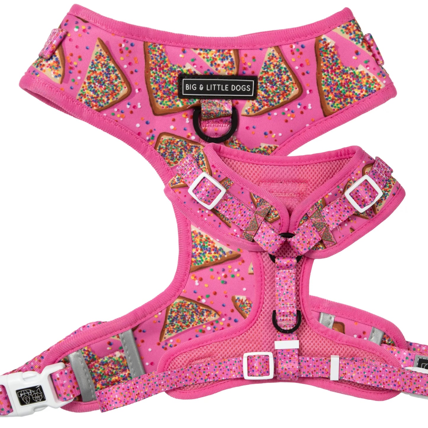 Adjustable Dog Harness - Pink Fairy Bread