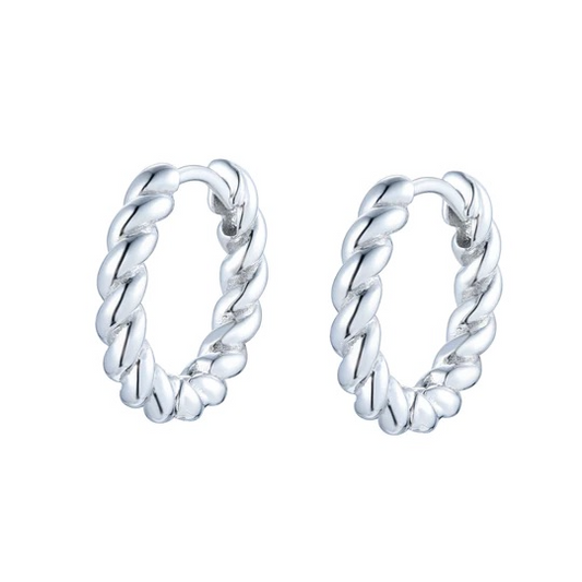 Mini Twist Hoops Sterling Silver