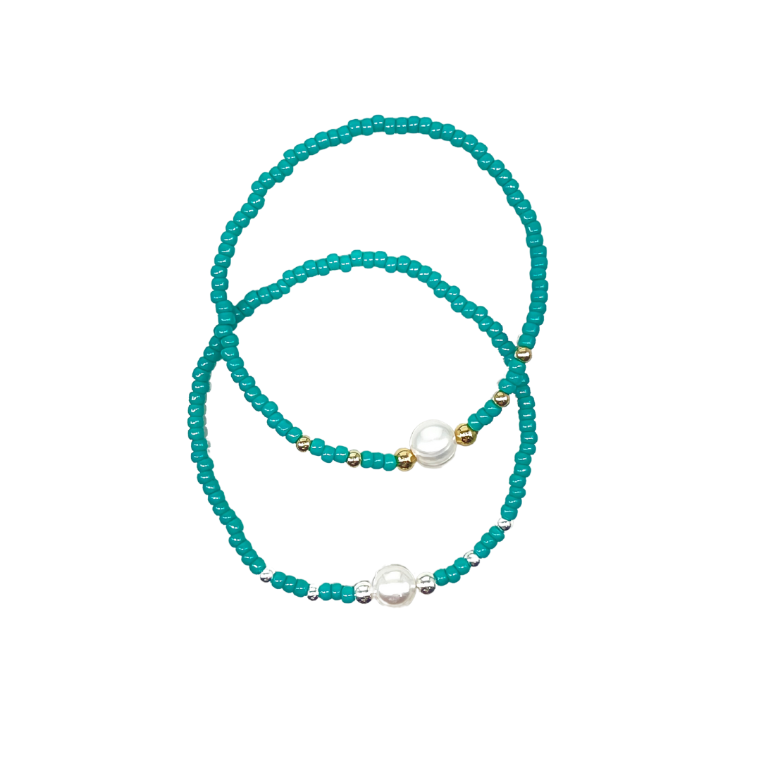 Spetses Beaded Fresh Water Pearl Bracelet