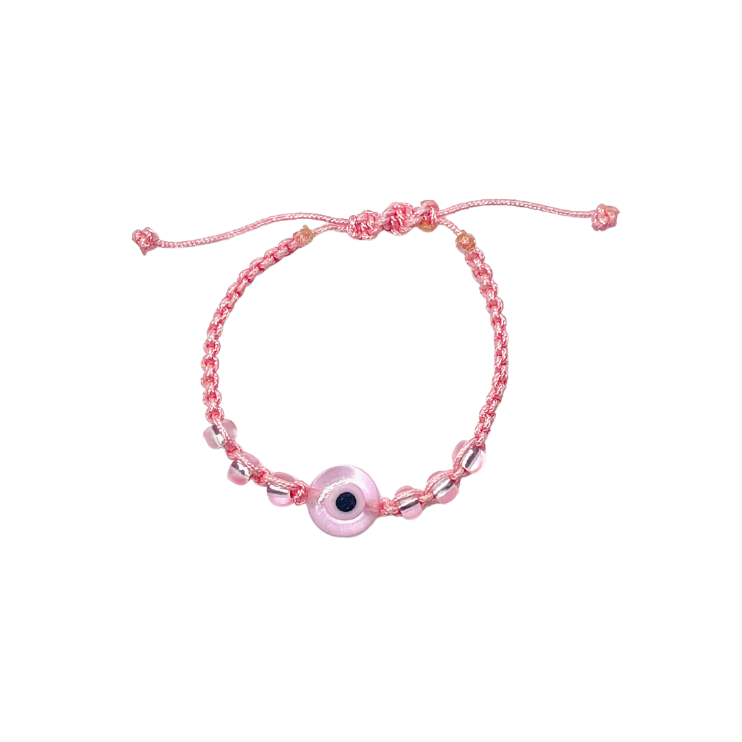 Pink Cord Eye Baby & Child Bracelet