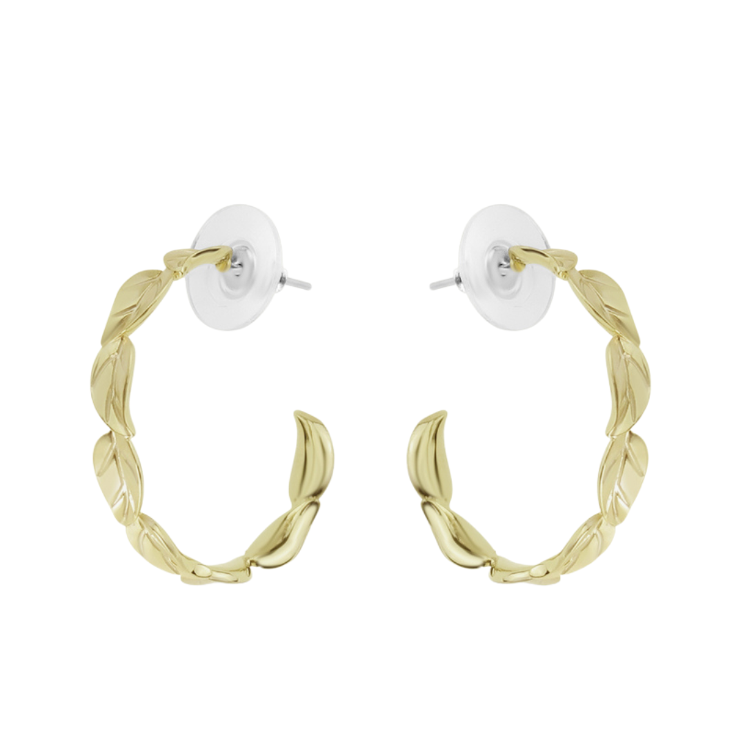 Gold Leaf Hoops