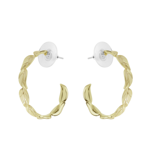 Gold Leaf Hoops