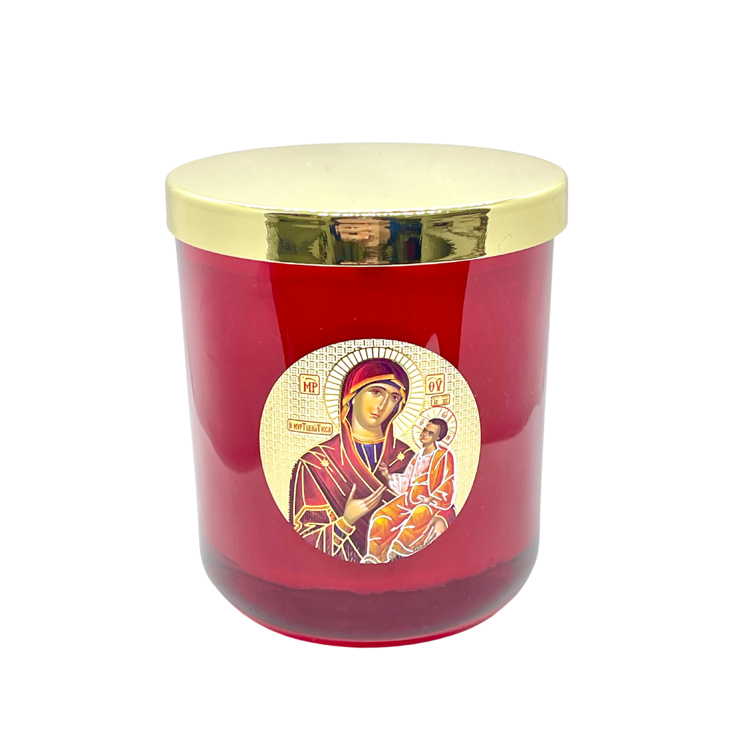 Livani/Frankincense Soy Wax Candle - Red