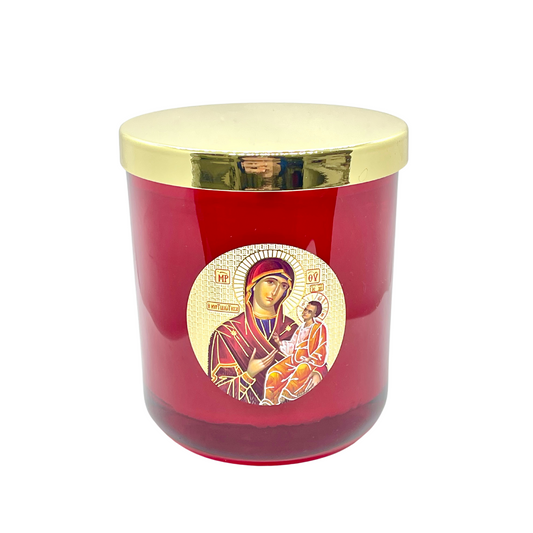 Livani/Frankincense Soy Wax Candle - Red