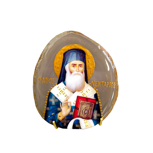 Saint Nektarios - Agate Crystal