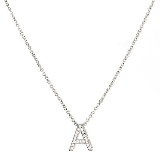 A-Z Initials - Sterling Silver With Cubic Zirconia