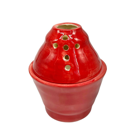 Handmade Ceramic Kandilli - Red