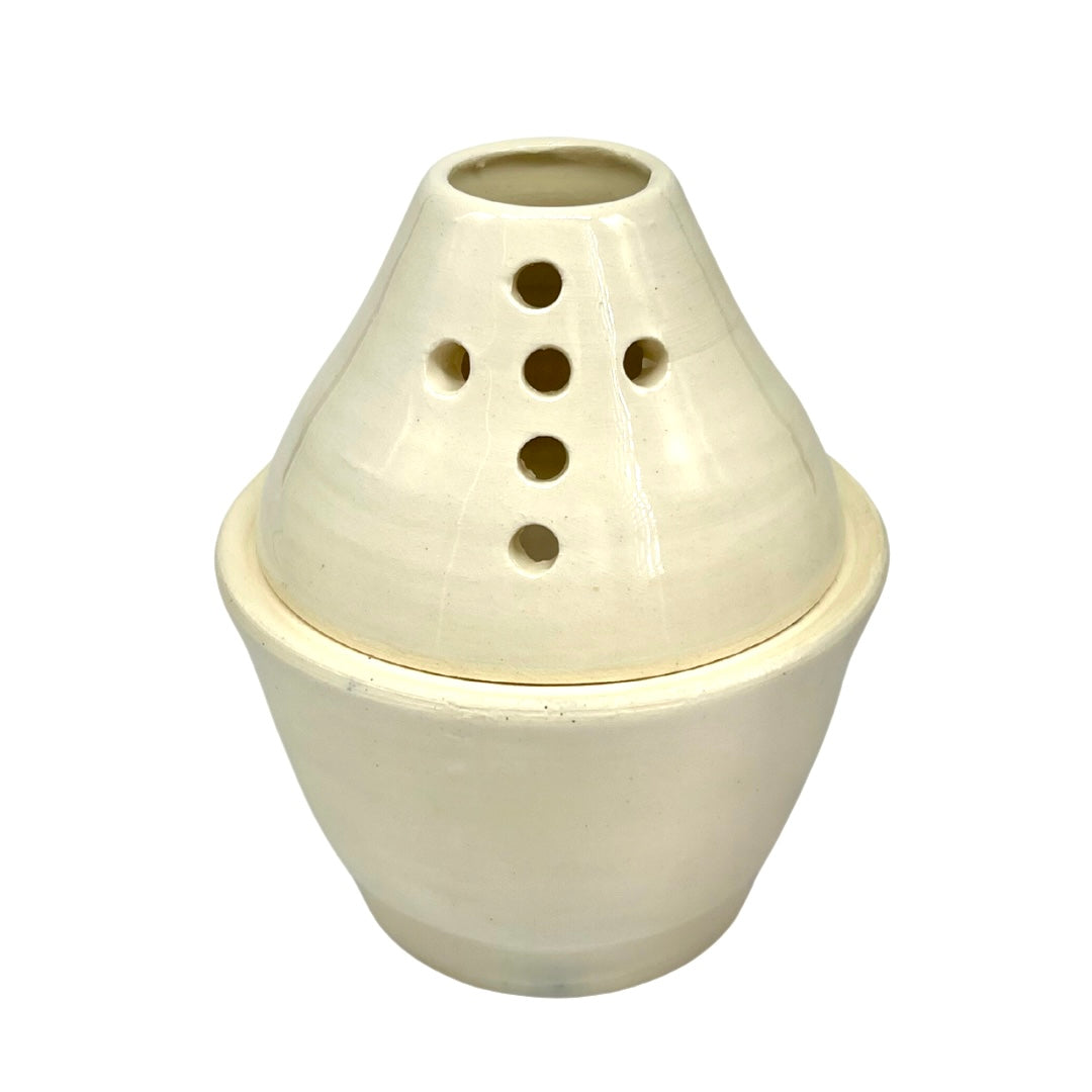 Handmade Ceramic Kandilli - White