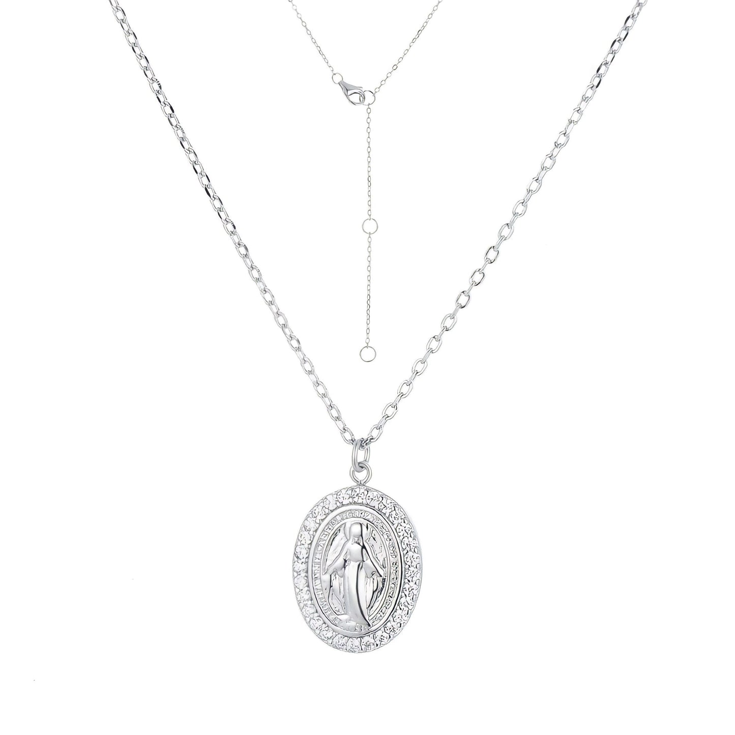 Mary Crystal Silver Necklace