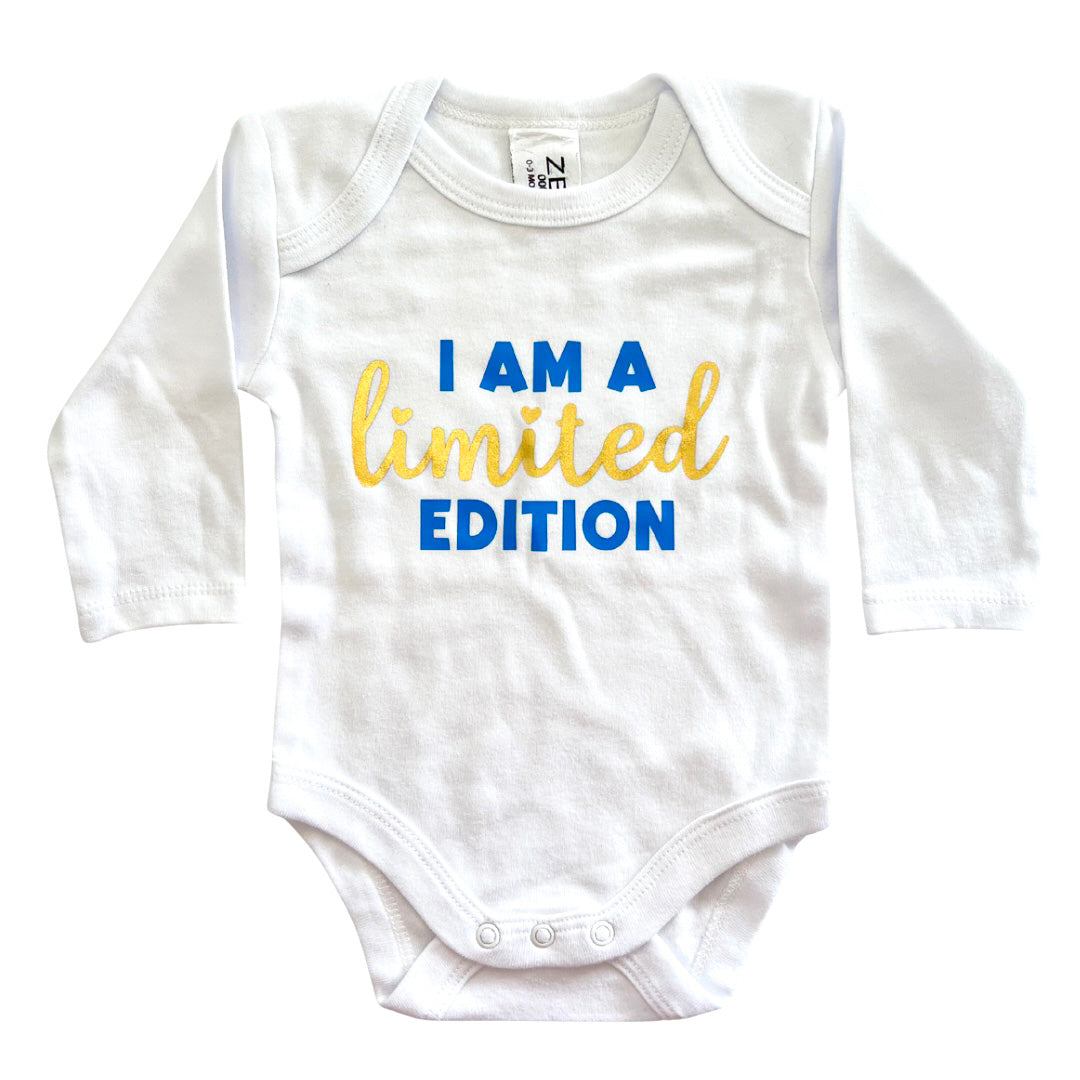 I Am A Limited Edition Long Sleeve Onesie - Blue