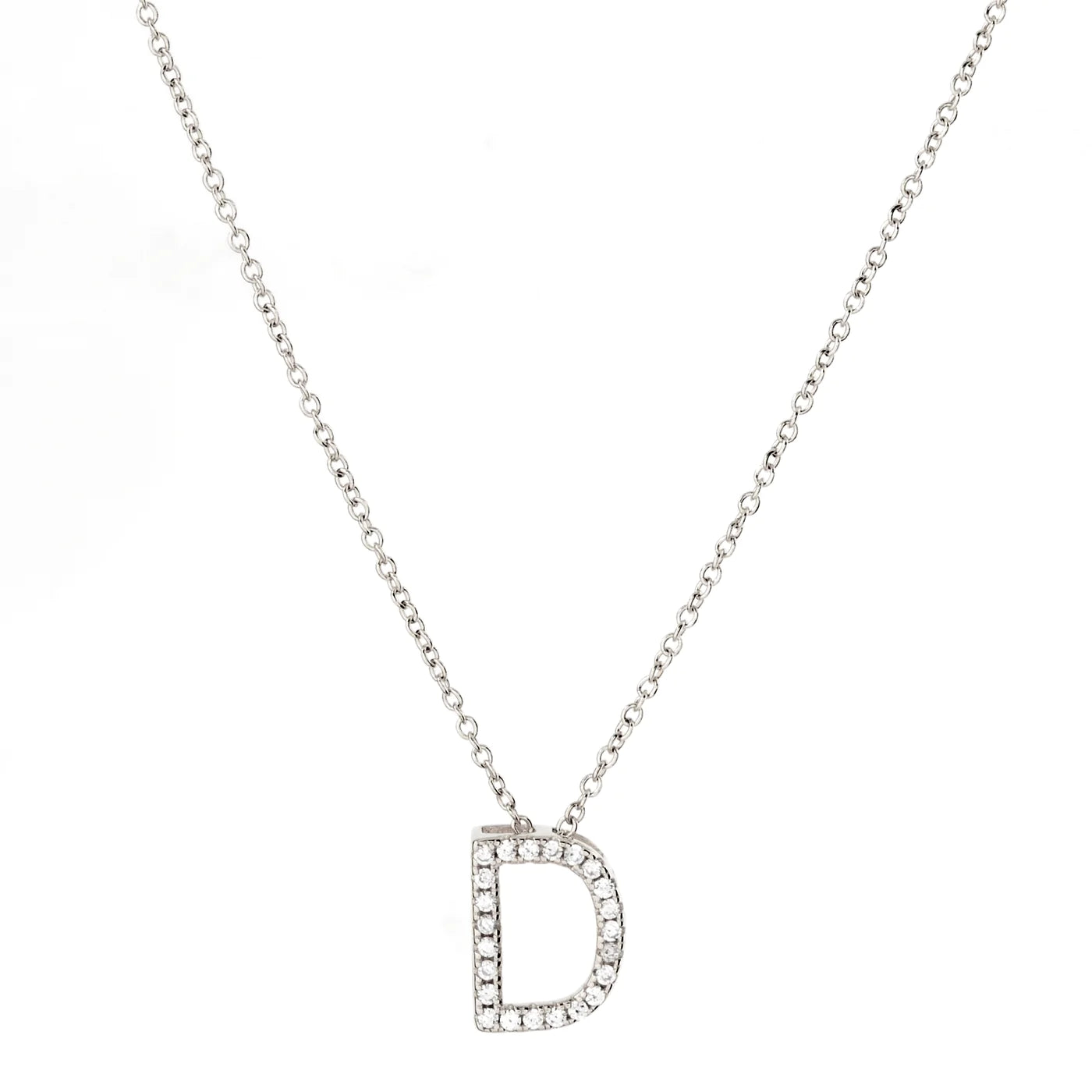 A-Z Initials - Sterling Silver With Cubic Zirconia