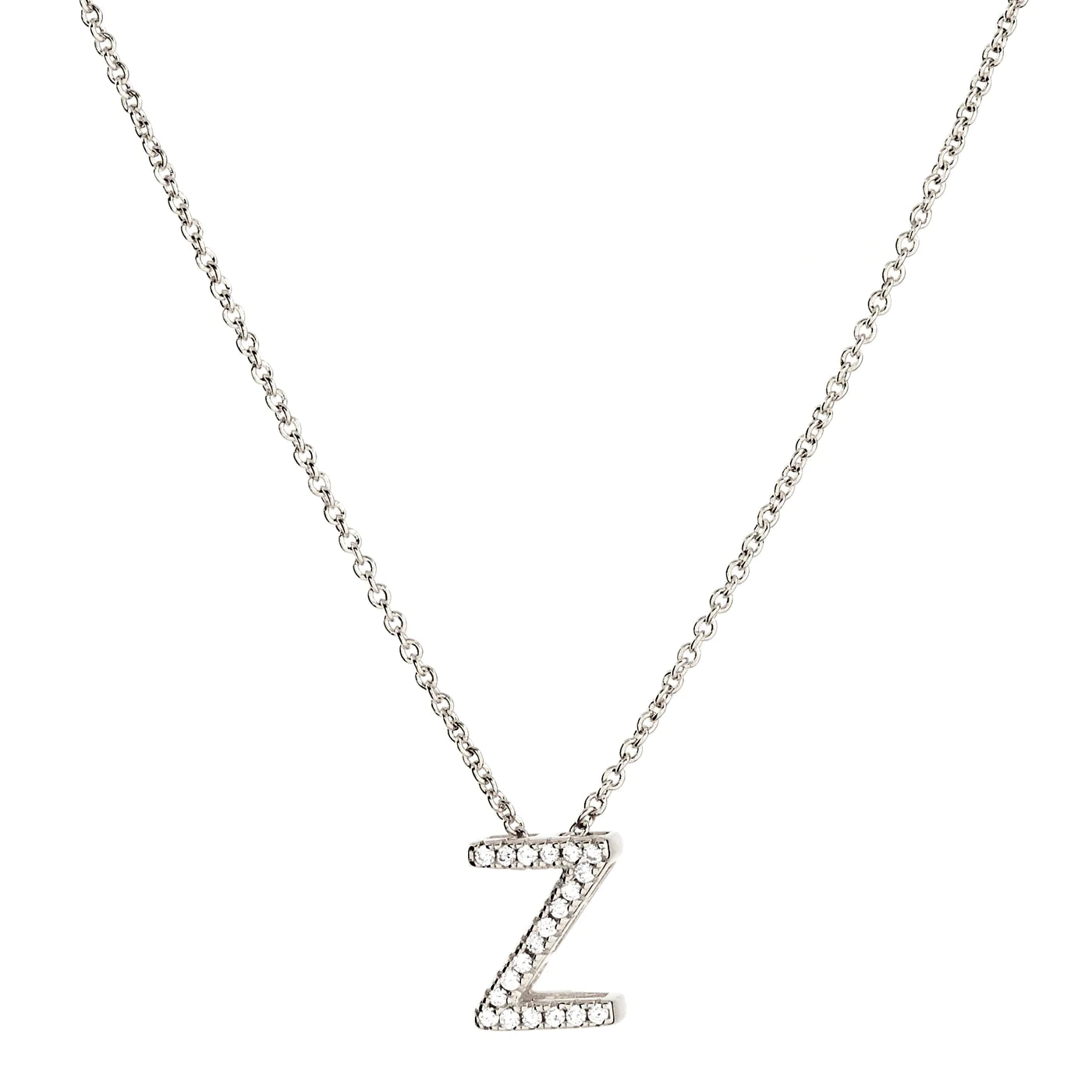 A-Z Initials - Sterling Silver With Cubic Zirconia